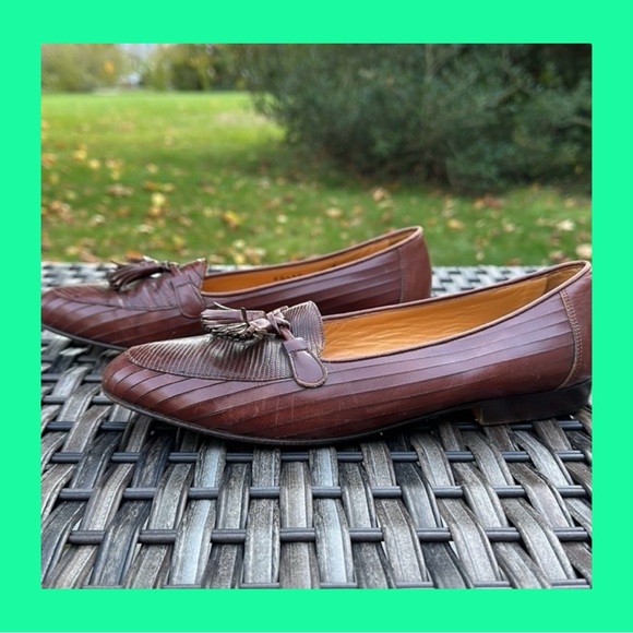 Cole Haan Shoes - Italian-Made COLE HAAN Mahogany Leather Loafers - Vintage